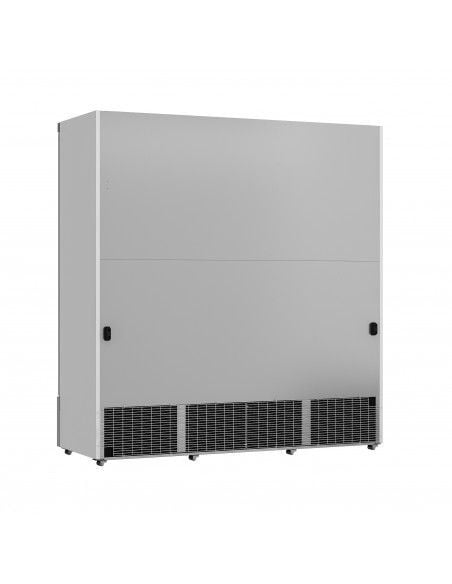 Réfrigérateur 1530 litres sur roues avec 3 portes en verre battantes et 12 étagères, +0°/+10°C