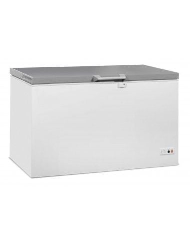Congélateur bahut 407  litres avec couvercle en inox, -18°/-24°C
