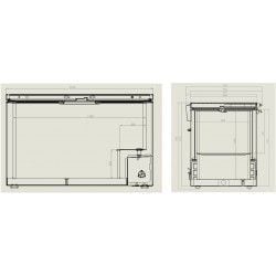 Congélateur bahut 407  litres avec couvercle en inox, -18°/-24°C 2