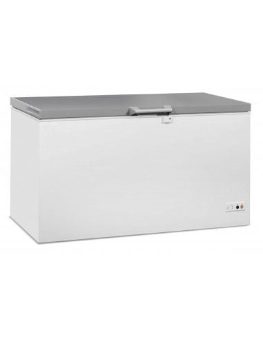 Congélateur bahut 469  litres avec couvercle en inox, -18°/-24°C