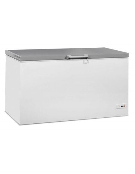 Congélateur bahut 469  litres avec couvercle en inox, -18°/-24°C
