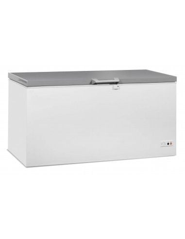 Congélateur bahut 572  litres avec couvercle en inox, -18°/-24°C
