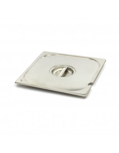 Couvercle GN en inox, 2/3 GN  avec ouverture pour cuillère
