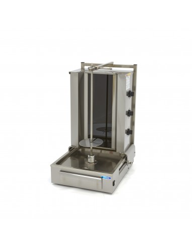 Gril à kebab électrique avec 3 zones de chauffage, moteur inférieur, 40 kg