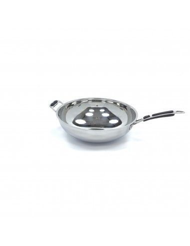 Poêle wok Ø 360 mm pour wok à induction en acier inox