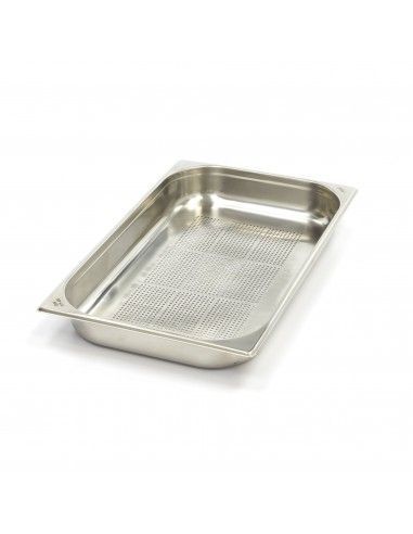 Bac GN perforé en inox, GN  1/1 h  65 mm
