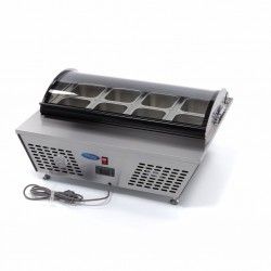 Saladette de table avec couvercle, 8x GN 1/6  h100 mm inclus, +0°/+10°C