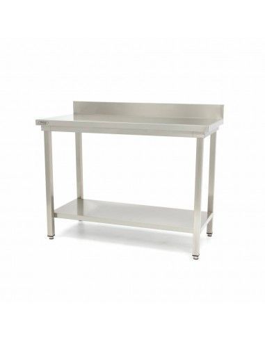 Table de travail avec étagère et dosseret, 1800 x 600 mm