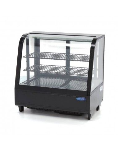 Vitrine réfrigérée à poser avec 3 étages, +0°/+12°C, L 680 mm noire