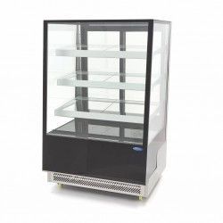 Comptoir réfrigéré ventilé avec 3 étagères et vitre verticale, +2°/+8°C, L 900 mm