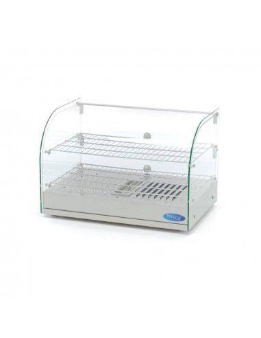Vitrine chaude à poser avec 2 étages vitre bombée, +30°/+90°C, L 550 mm