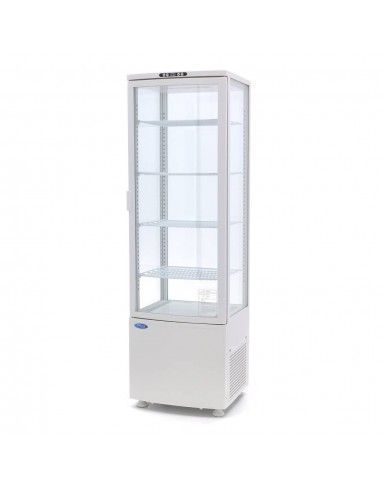 Vitrine réfrigéré verticale avec 5 étagères, 235 litres, 0°/+12°C, couleur blanche