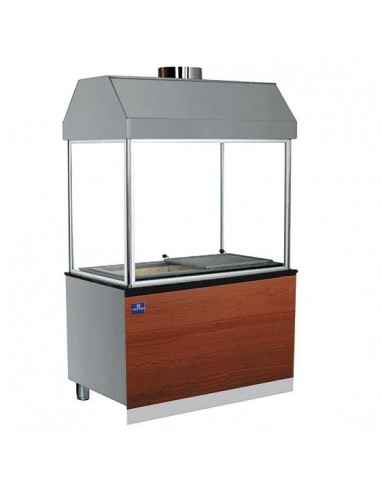 Charbon de bois 1800 mm avec auvent sur armoire avec tiroir à charbon