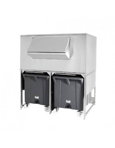 Conteneur à glaçons avec 2 chariots pour BAC0009, capacité 300 kg + 2x 108 kg