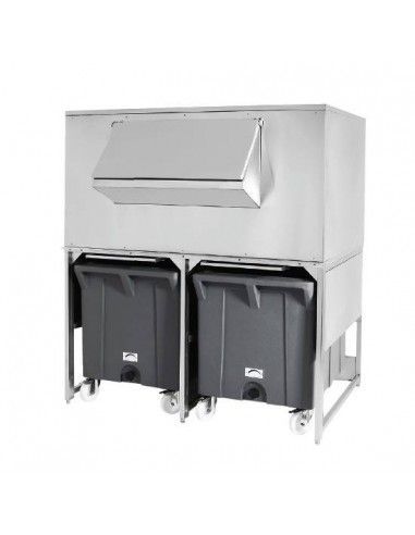 Conteneur à glaçons avec 2 chariots pour BAB0005, BAB0005/W, capacité 300 kg + 2x 108 kg