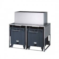 Conteneur à glaçons avec 2 chariots pour BAB0004, BAB0004/W, capacité 50 kg + 2x 108 kg