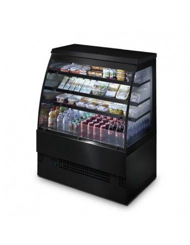 Comptoir réfrigéré ventilé self-service avec 3 étagères, +3°/+5°C, l1205 mm - RAL9005