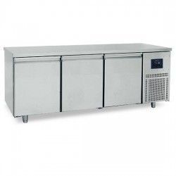 Table congélateur pâtisserie 3 portes 600x400 mm, plan en inox, -10°/-22°C - WiFi