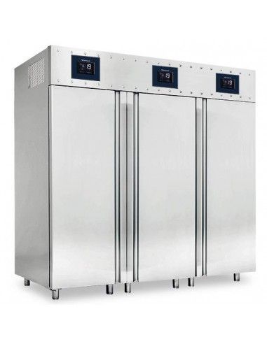 Congélateur 700+1400 litres en inox 3 portes, GN 2/1, -10°/-22°C- WIFI