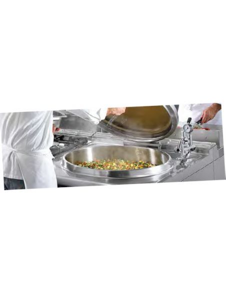 Marmite électrique, chauffe indirecte, capacité 150 litres