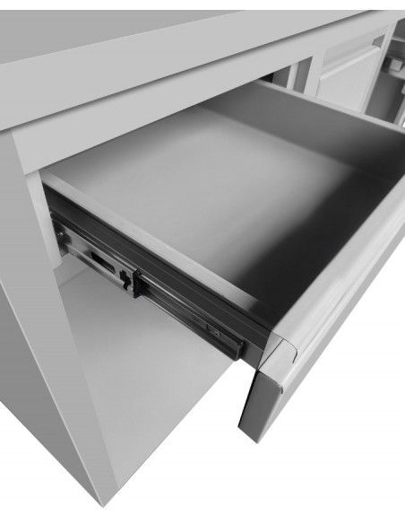 TABLE DE TRAVAIL À CAFÉ EN ACIER INOXYDABLE 1500X600X1150