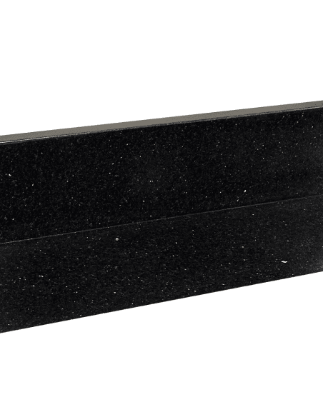 TABLE PRÉP POUR PIZZA 2 PORTES GRANIT NOIR - AVEC ROUES