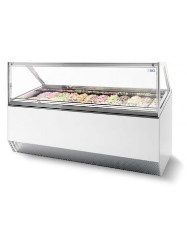 Vitrine à glace avec refrigeration ventilée,-14 / -16ºC, capacité 16x 5 litres,ISA MILLENIUM 16