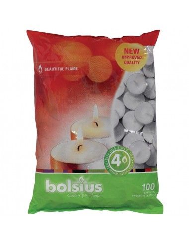 Bougies chauffe plats Bolsius 4 heures (Lot de 100)