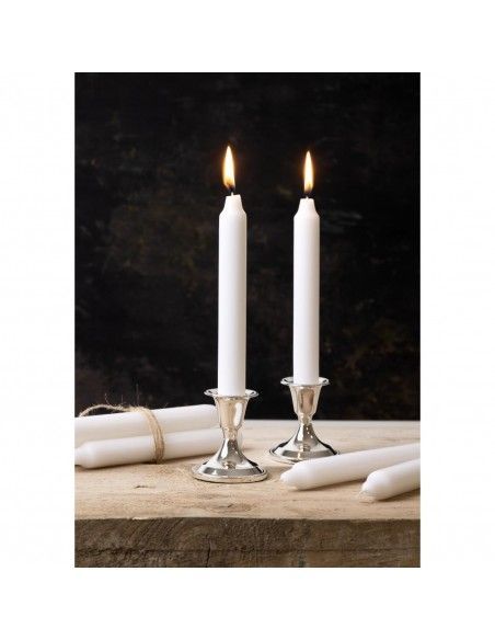 Bougies bistro Bolsius 177mm blanches (Lot de 45)