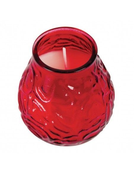 Bougies vénitiennes Bolsius Low Boy rouges (Lot de 12)