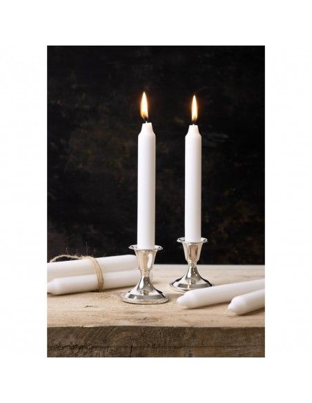 Bougies bistro Bolsius 177mm blanches (Lot de 45)