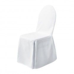 Housse de chaise tricotée Excellent Dena sans noeuds blanche