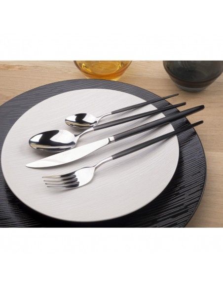 Couteaux de table noirs Soprano Amefa (lot de 12)