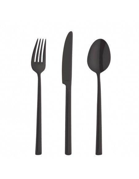 Fourchettes de table Amefa Metropole PVD noires (lot de 12)
