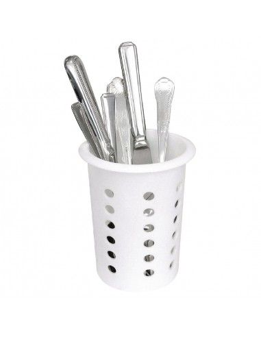 Pot à couverts rond en plastique