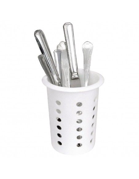 Pot à couverts rond en plastique