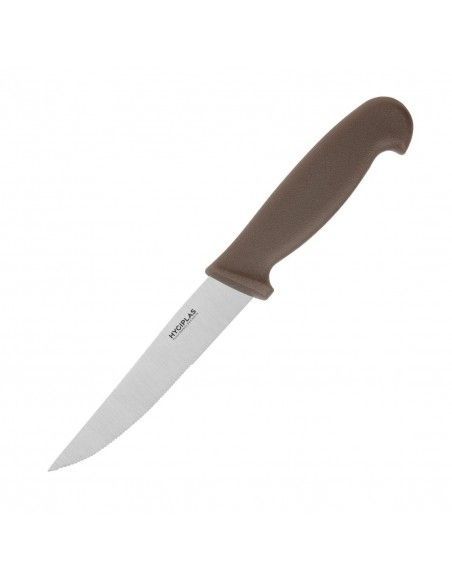 Couteau denté Hygiplas marron 10,5 cm