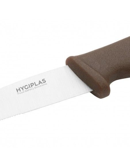 Couteau denté Hygiplas marron 10,5 cm