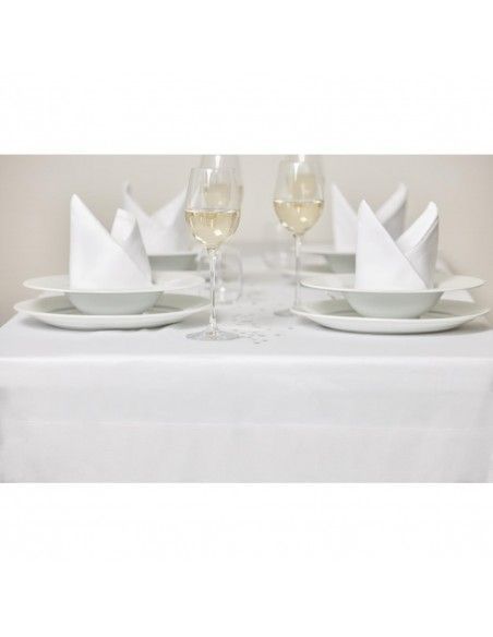 Nappe blanche bande de satin Mitre Luxury 1780 x 2740mm