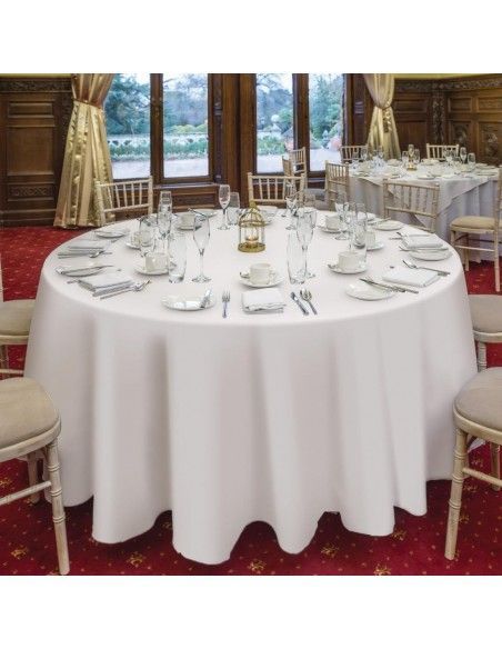 Nappe ronde blanche Mitre Essentials Occasions 3050mm
