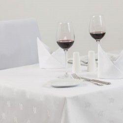 Nappe rectangulaire blanche feuilles de lierre Mitre Luxury Luxor 1780 x 2750mm 2