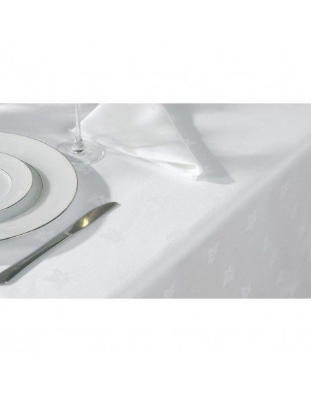 Nappe rectangulaire blanche feuilles de lierre Mitre Luxury Luxor 1780 x 3650mm