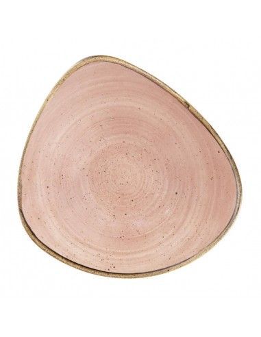 Bols triangulaires Churchill Stonecast Raw Terracotta Lotus 229mm (Lot de 12)
