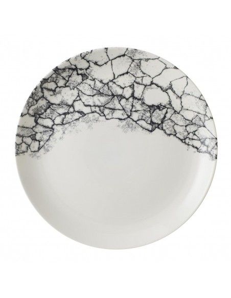 Assiettes rondes Churchill Kintsugi Accents Quartz Black Evolve 288mm (Lot de 12)