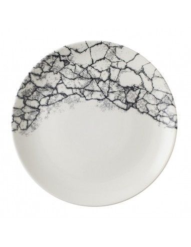 Assiettes rondes Churchill Kintsugi Accents Quartz Black Evolve 260mm (Lot de 12)