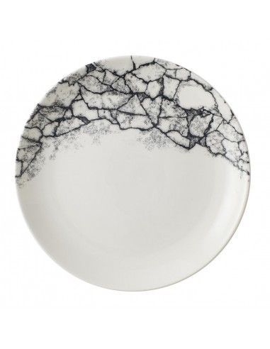 Assiettes rondes Churchill Kintsugi Accents Quartz Black Evolve 217mm (Lot de 12)