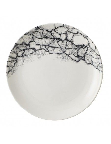 Assiettes rondes Churchill Kintsugi Accents Quartz Black Evolve 217mm (Lot de 12)