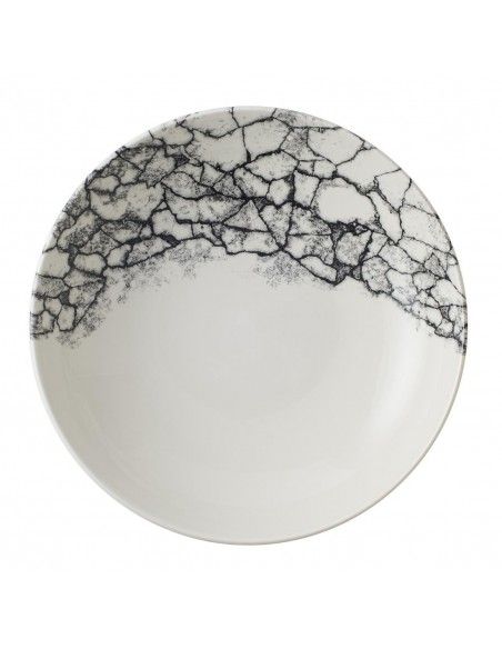 Assiettes coupes rondes Churchill Kintsugi Accents Quartz Black Evolve 248mm (Lot de 12)