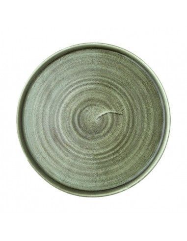 Assiettes avec rebord Churchill Stonecast Patina Green 260mm (Lot de 6)