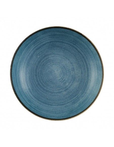 Assiettes coupes rondes Churchill Stonecast Raw Evolve Teal 248mm (Lot de 12)